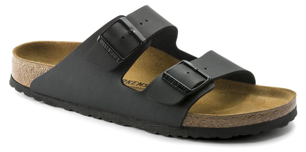 Birkenstock Arizona Herren-Pantoletten in Schwarz – schmale Produktbild 