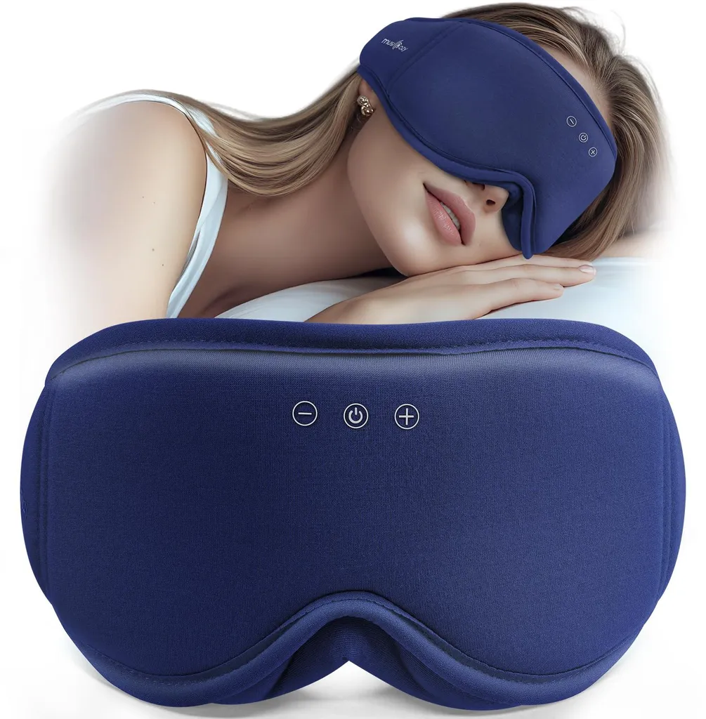 Masque de sommeil en bambou avec écouteurs Bluetooth intégrés Ultra-Doux