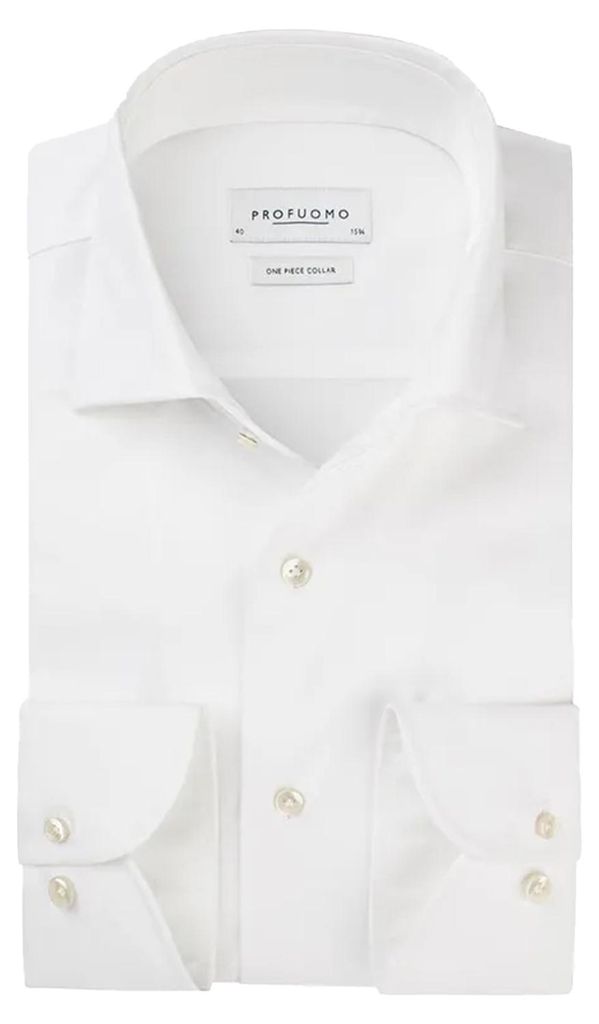Profuomo Sky Blue Hemd mit weißem One-Piece-Kragen
