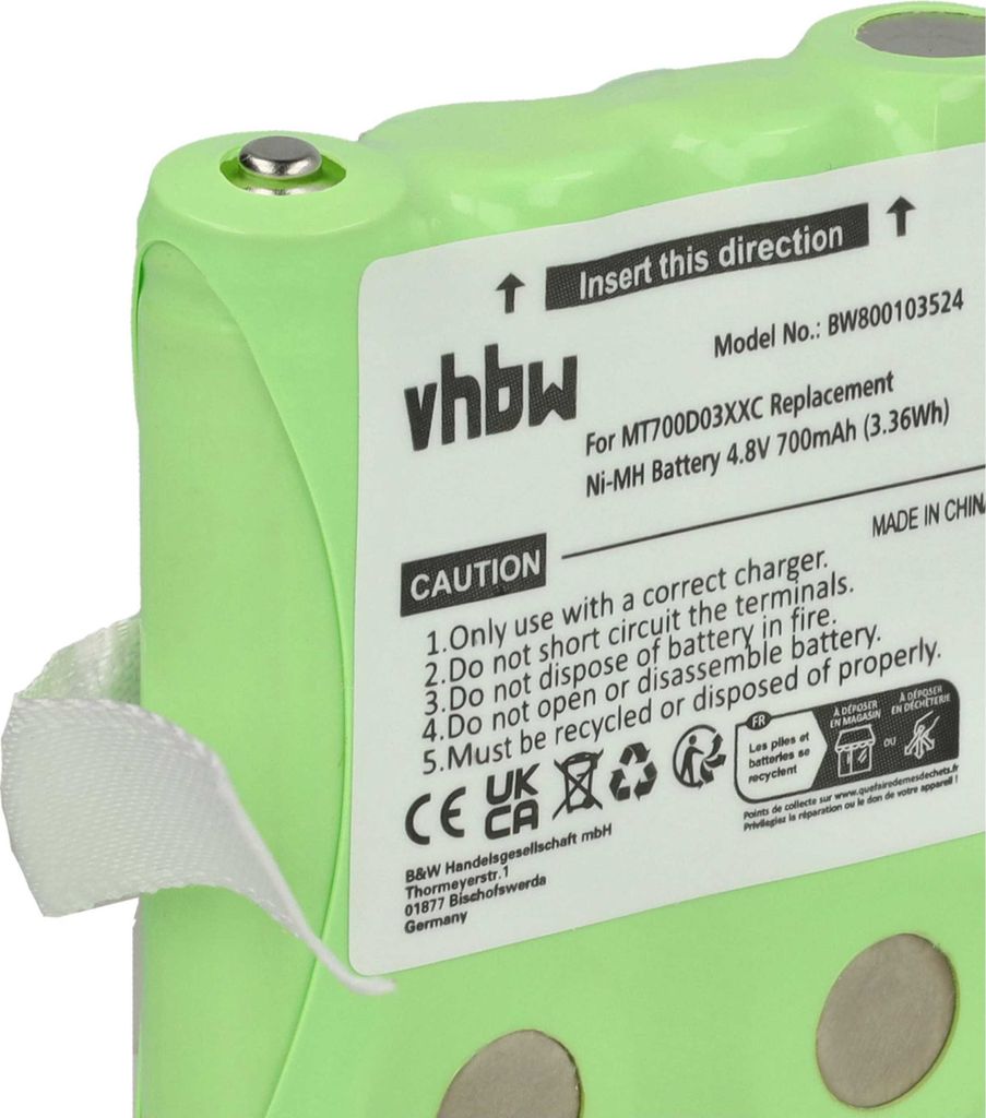 vhbw 2x Akku kompatibel mit DeTeWe Outdoor 8000, PMR8000, Produktbild 7