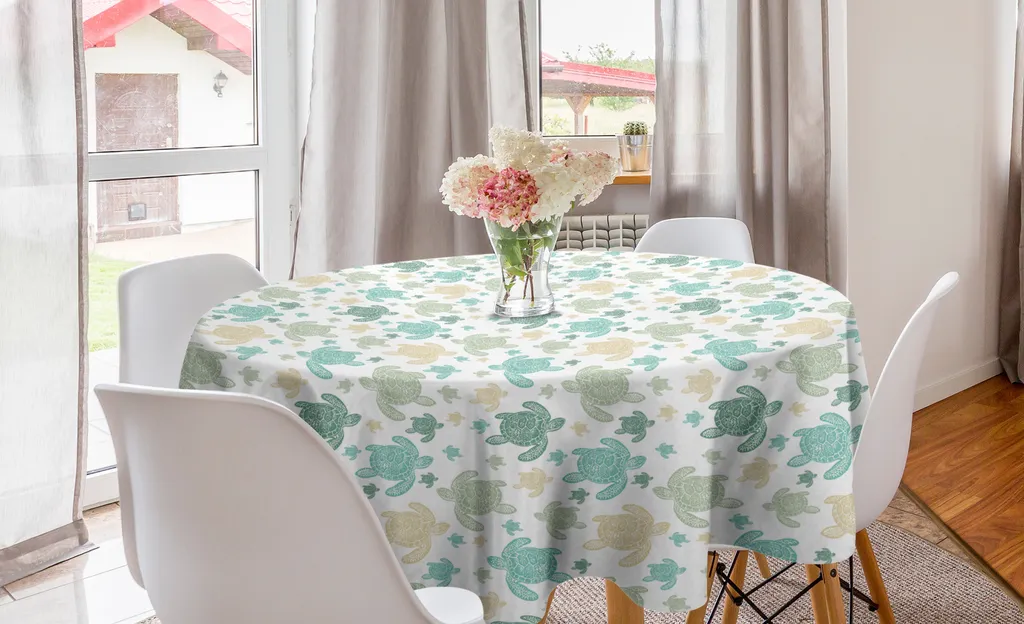 Tovaglia Rotonda Lavabile ABAKUHAUS 150 cm - Ideale per Famiglie