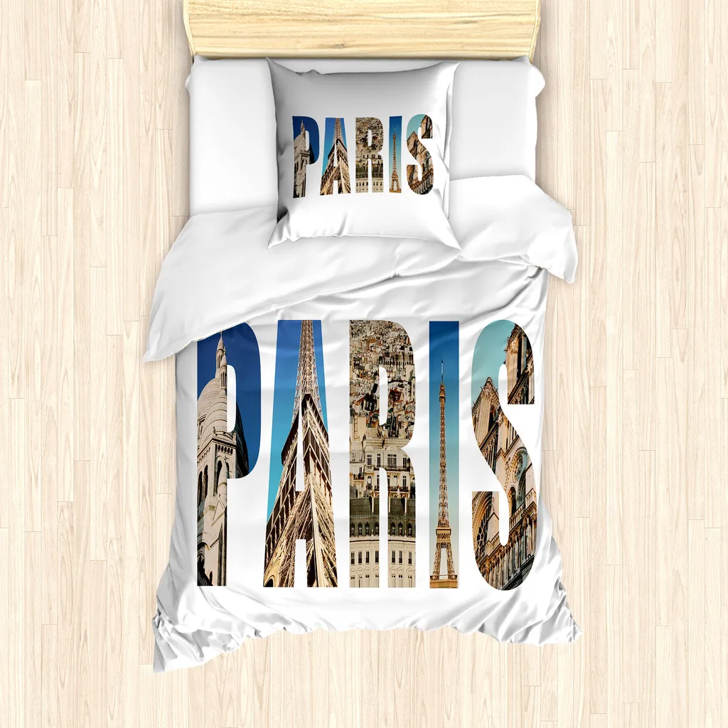 Copripiumino Parigi ABAKUHAUS 135x200 - Design Collage Moderno - 1