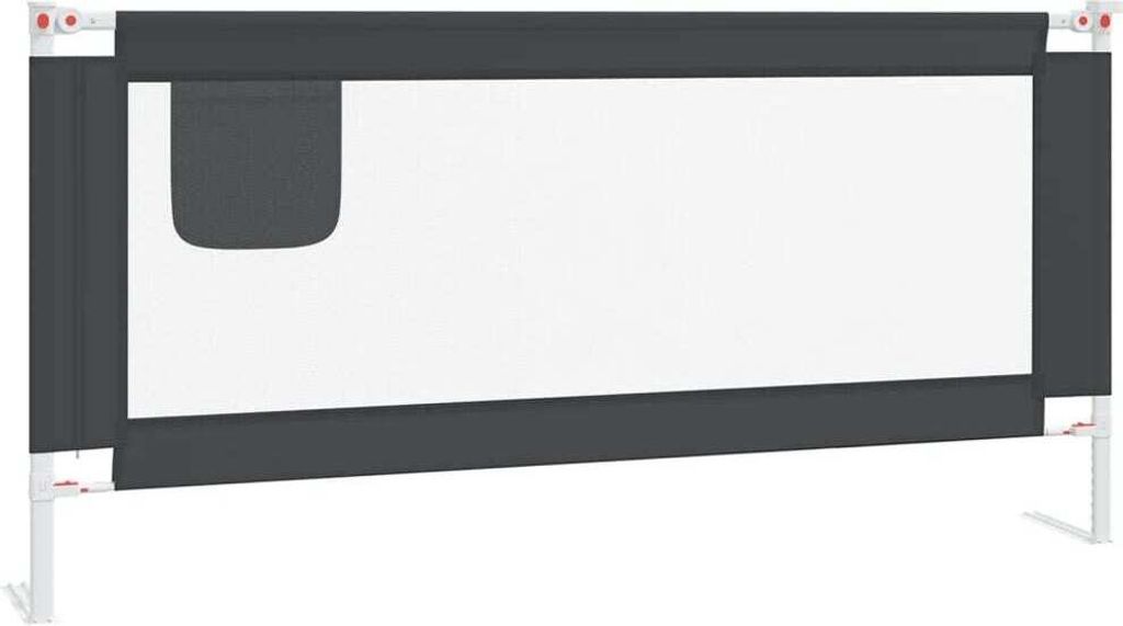 vidaXL Barrière de sécurité pour lit de bébé gris foncé Image du produit 