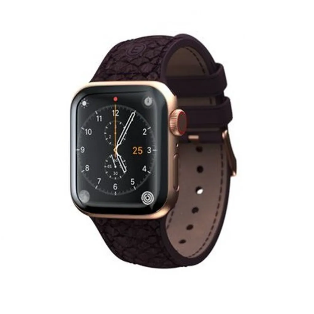 Bracelet de montre en cuir violet compatible Apple Watch SE de 40 mm chic