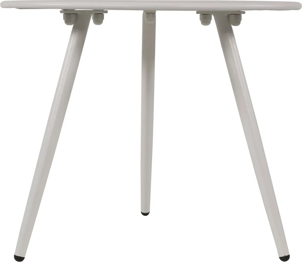 Tavolino Bianco Ø45x35 cm in Acciaio - Tavolino da Salotto Moderno