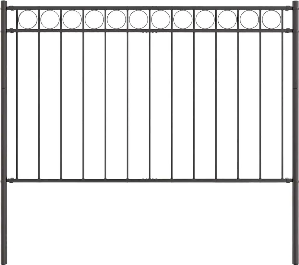 Panneau de clôture anti-intrusion vidaXL ASSEN acier gris robuste 170x130 cm