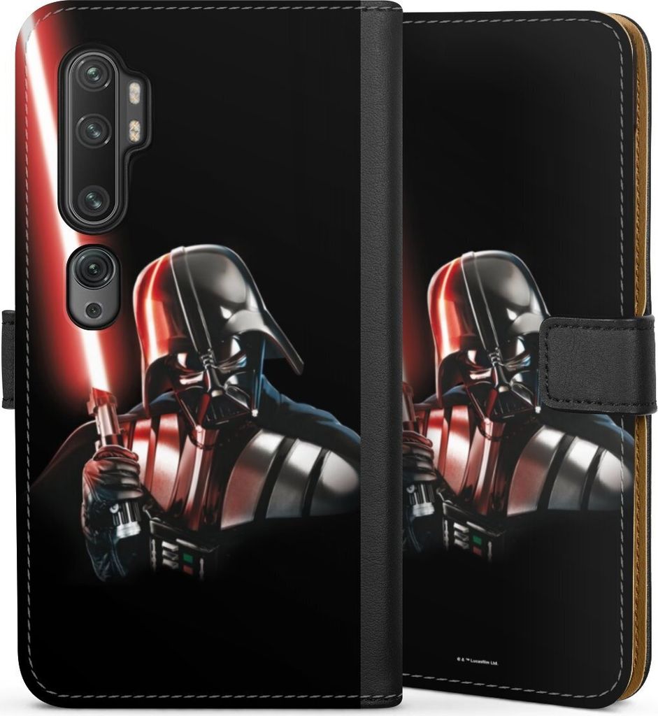 DeinDesign Klapphülle für Xiaomi Mi Note 10 Pro Handytasche Lederhülle Tasche Darth Vader Fanartikel Star Wars