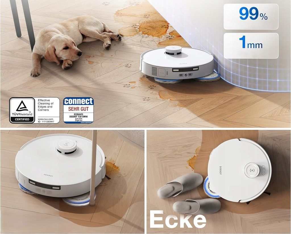 Robot sprzątający Ecovacs Deebot T30 Pro OMNI biały Zdjęcie produktu 17
