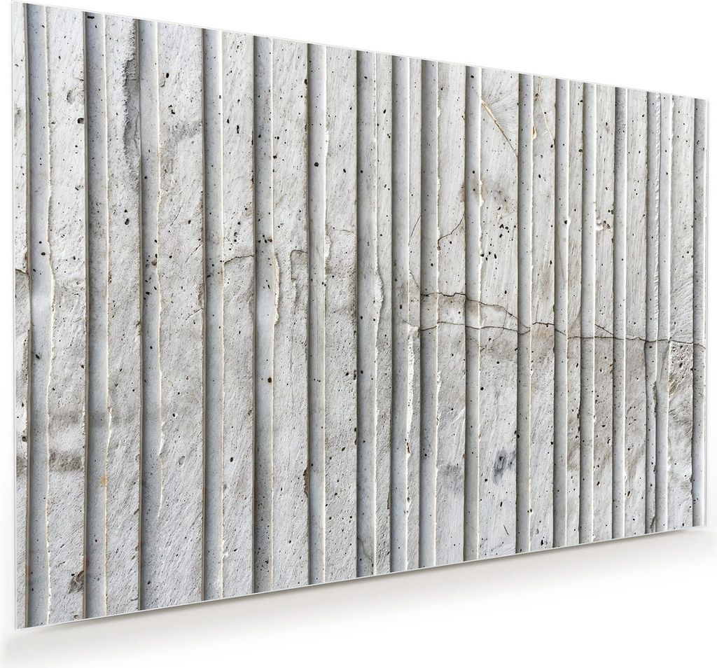 Glasbild 45x30cm in XXL für Wohnzimmer, Schlafzimmer Motiv Betonstruktur
