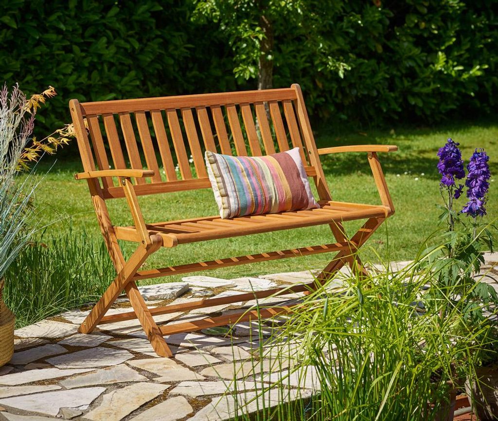 CASARIA Gartenbank 2-Sitzer FSC®-Zertifiziert, Klappbar