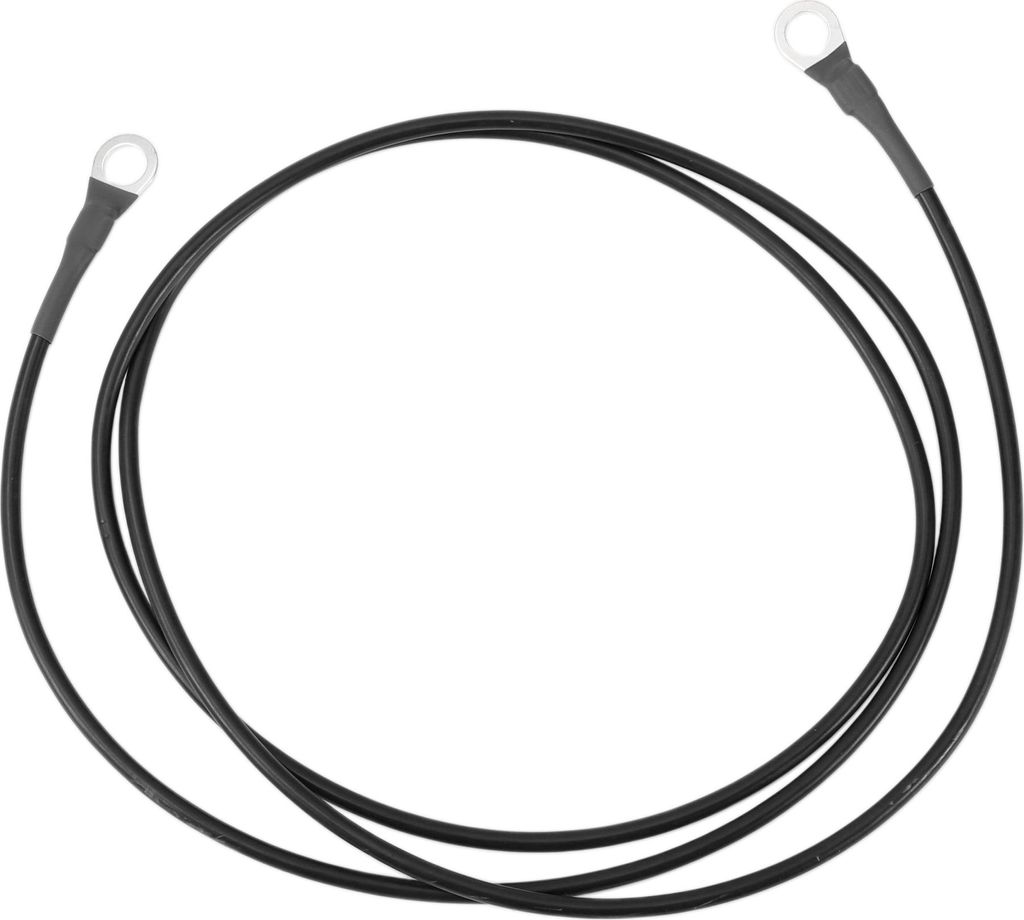 135cm 12 AWG Batterie-Wechselrichterkabel 5/16" Batteriekabel verzinntes Kupfer Schwarz OT Typ 1 Stk