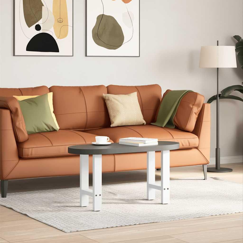 vidaXL Couchtischbeine Weiß 2 Stk. 28x(42-43) cm Stahl