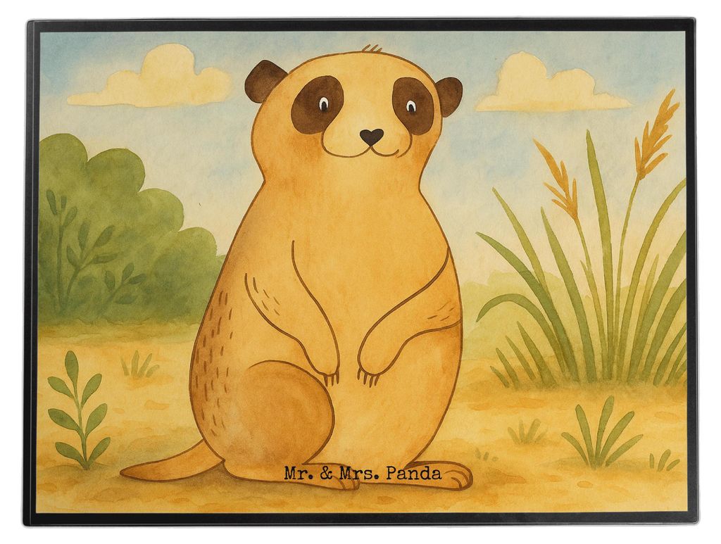 Mr. & Mrs. Panda schreibtischunterlage Erdmännchen Design - Weiß - Geschenk, Reisen, tischmatten, Afrika, arbeitsmatte, Traveling, Spruch, Unterl...