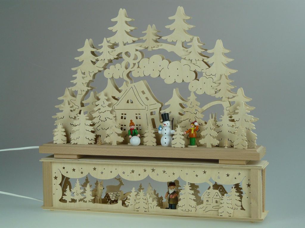 Original Erzgebirgischer Marken Schwibbogen Lichterbogen 50 x 43 cm K50-4_50