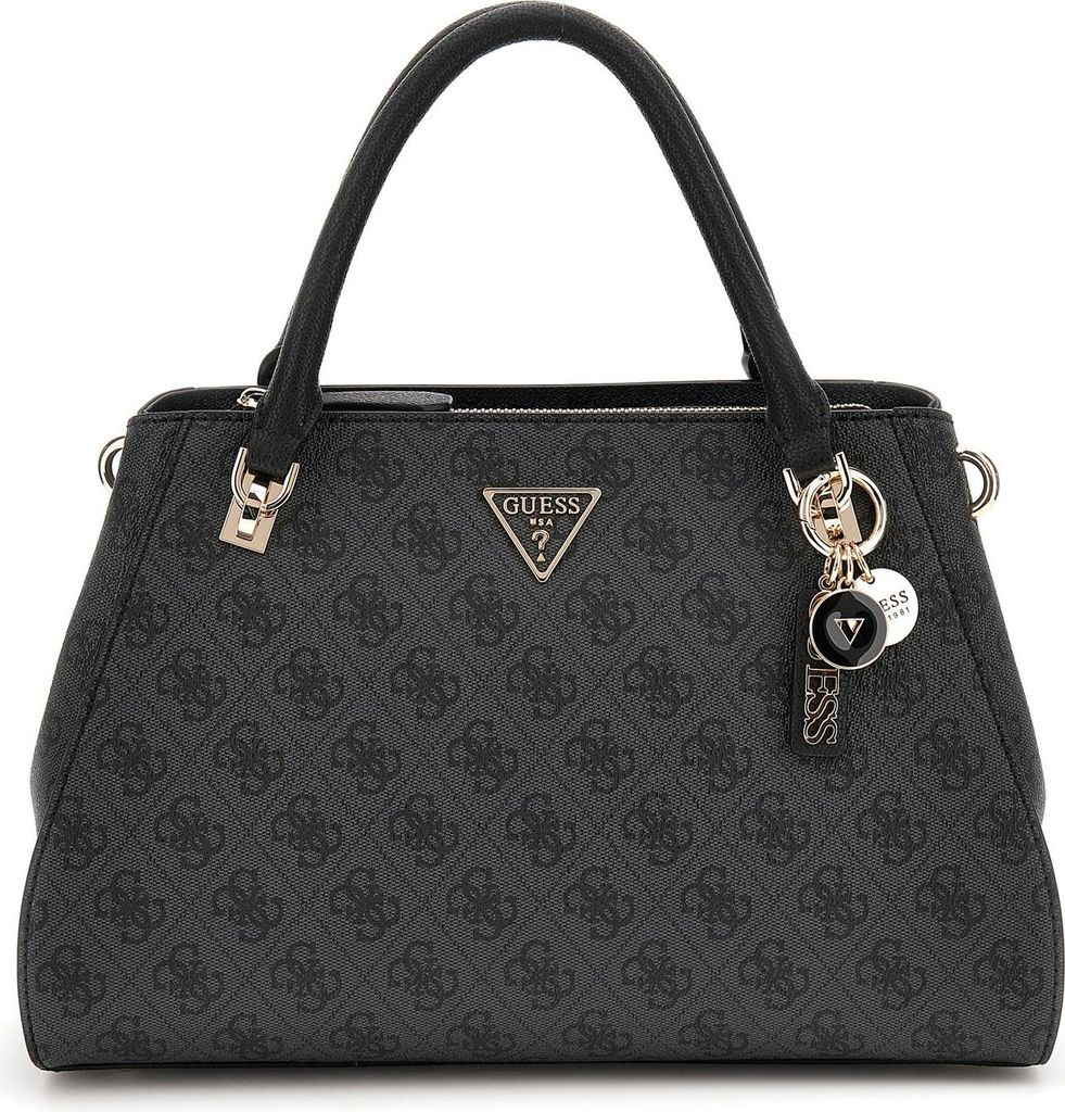 GUESS HWBG9672070 NOELLE II LUXURY SATCHEL Woman Schultertasche coal logo