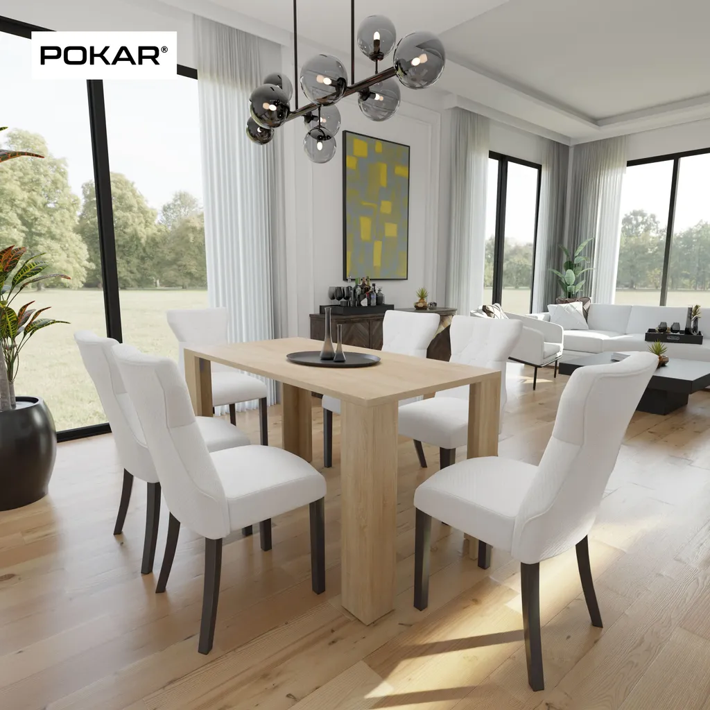 Table compacte 120x60 Chêne Sonoma : gain de place et solidité
