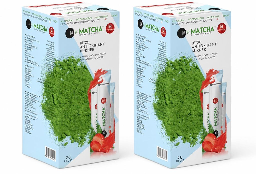 2 *  Matcha Grüner Tee mit Erdbeeraroma 20 Stück (40 stusk) Produktbild 