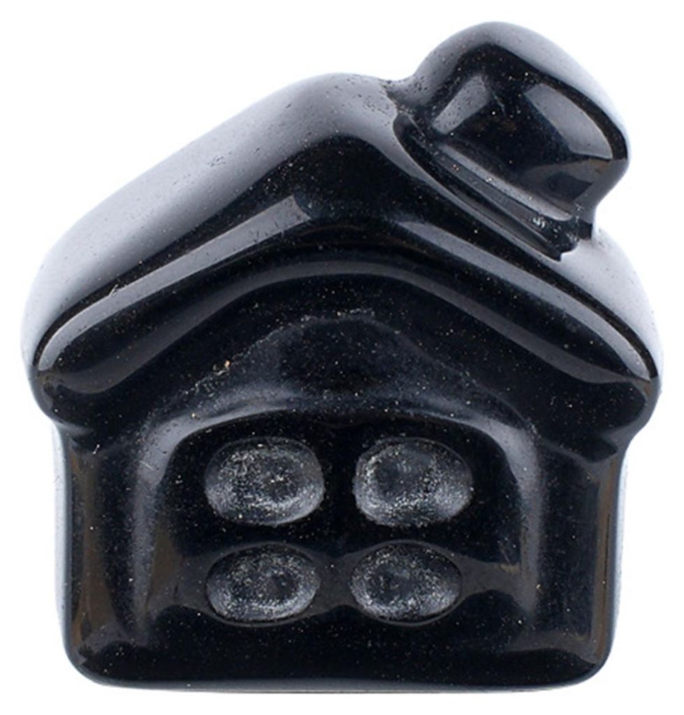 Mini-Hausfigur aus Naturstein, handgeschnitzt, poliert, Tischdekoration für Zuhause, Büro, Regal, DIY-Meditationsgarten, Mikrolandschaftsaccessoi...
