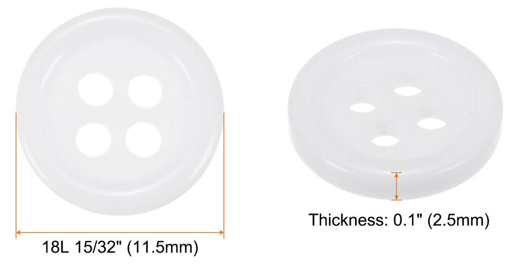 10 Stš¹ck Kn?pfe Gro?e N?hkn?pfe 15/32"(11,5mm) Harz Kunststoffkn?pfe Flach 4 Loch Rund Bastelkn?pfe zum N?hen Bekleidung Jacke Hemden Mantel Bla...