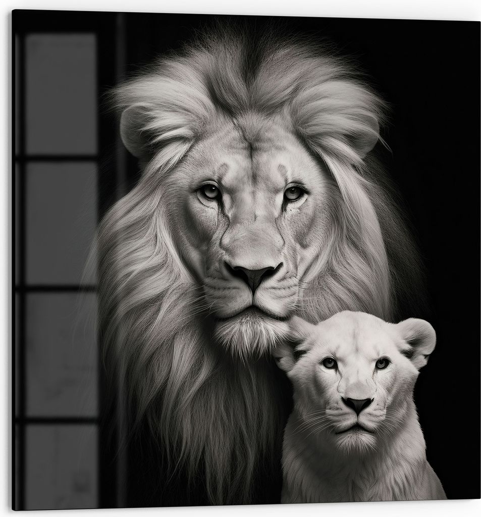 DEQORI Küchenrückwand Glas 60x60 cm 'Generationen der Wildnis' Spritzschutz Bad Rückwand Küche