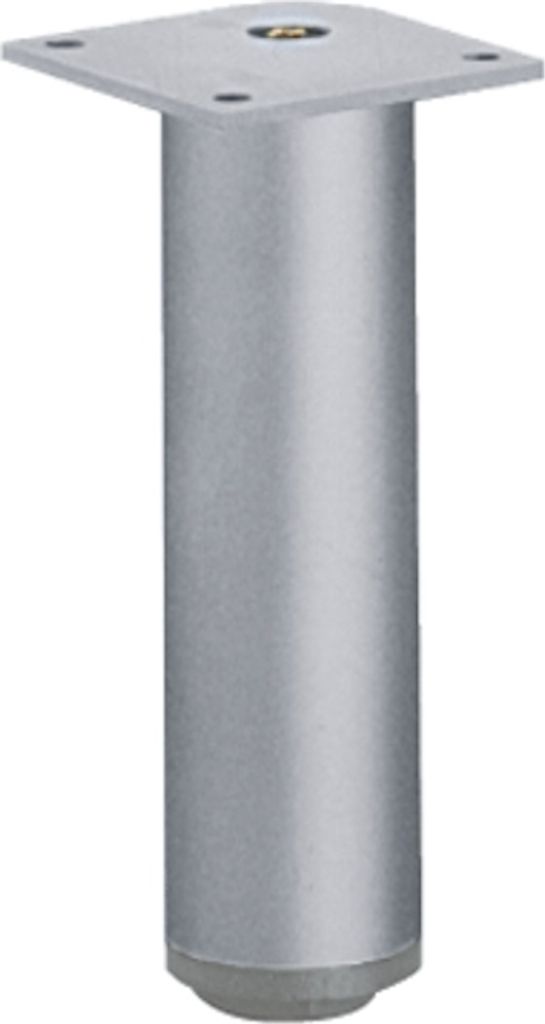 Hettich Möbelfuß Lano RO Ø40 mm alu eloxiert Höhe 150 mm +10 mm Bodenausgleich