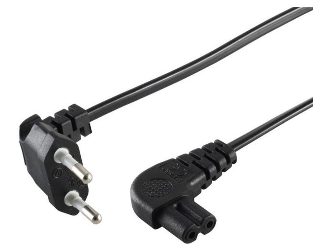 Netzkabel Eurostecker / Buchse gewinkelt 1,5m