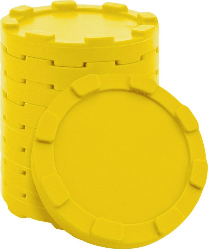 CombiCraft Stapelchips, Wertmarken zum Stapeln aus Kunststoff Gelb 29 mm Durchmesser - 100 Stück