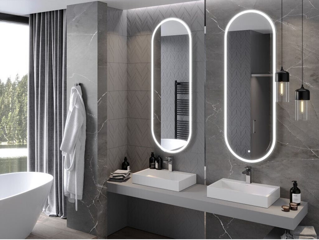 Mexen Bono podsvícené koupelnové zrcadlo 55 x 155 cm, LED Obrázek produktu 3
