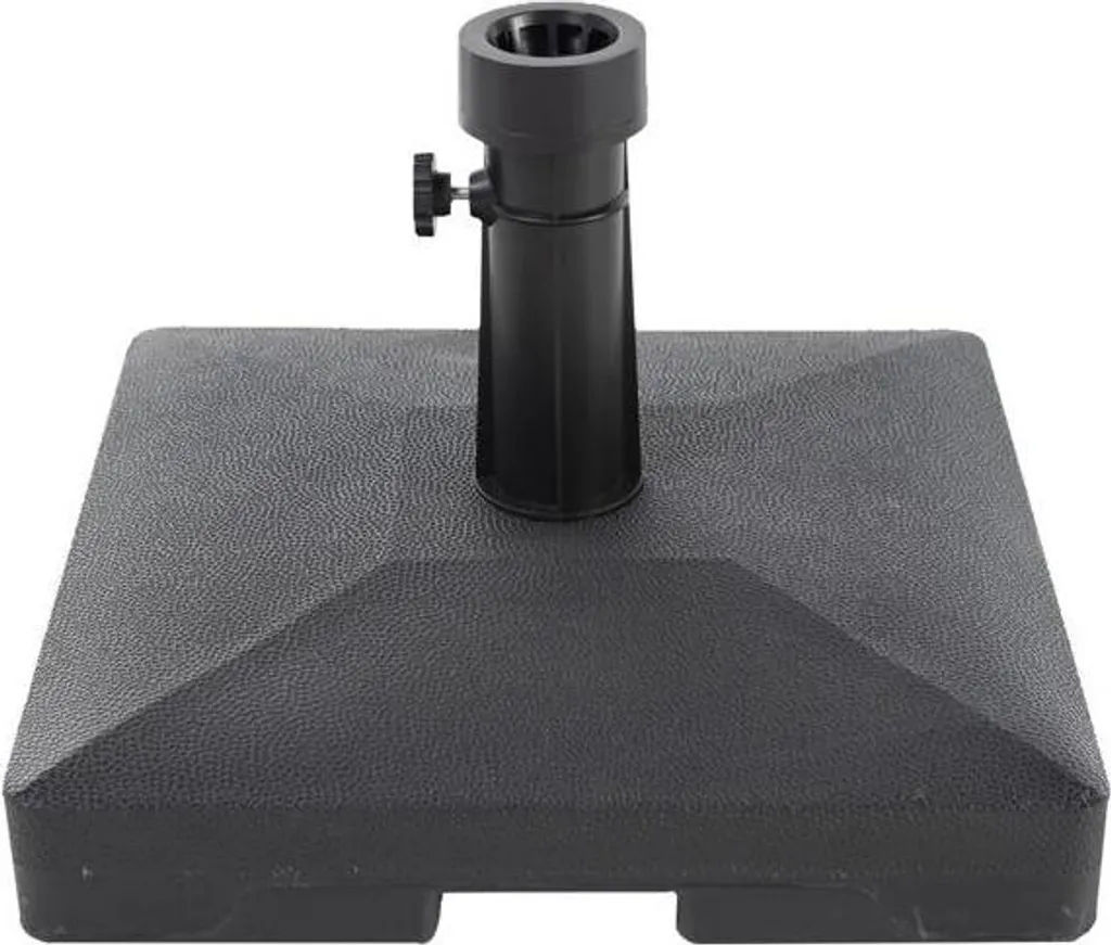 Support parasol extérieur en béton noir 15 kg Rojaplast pour terrasse