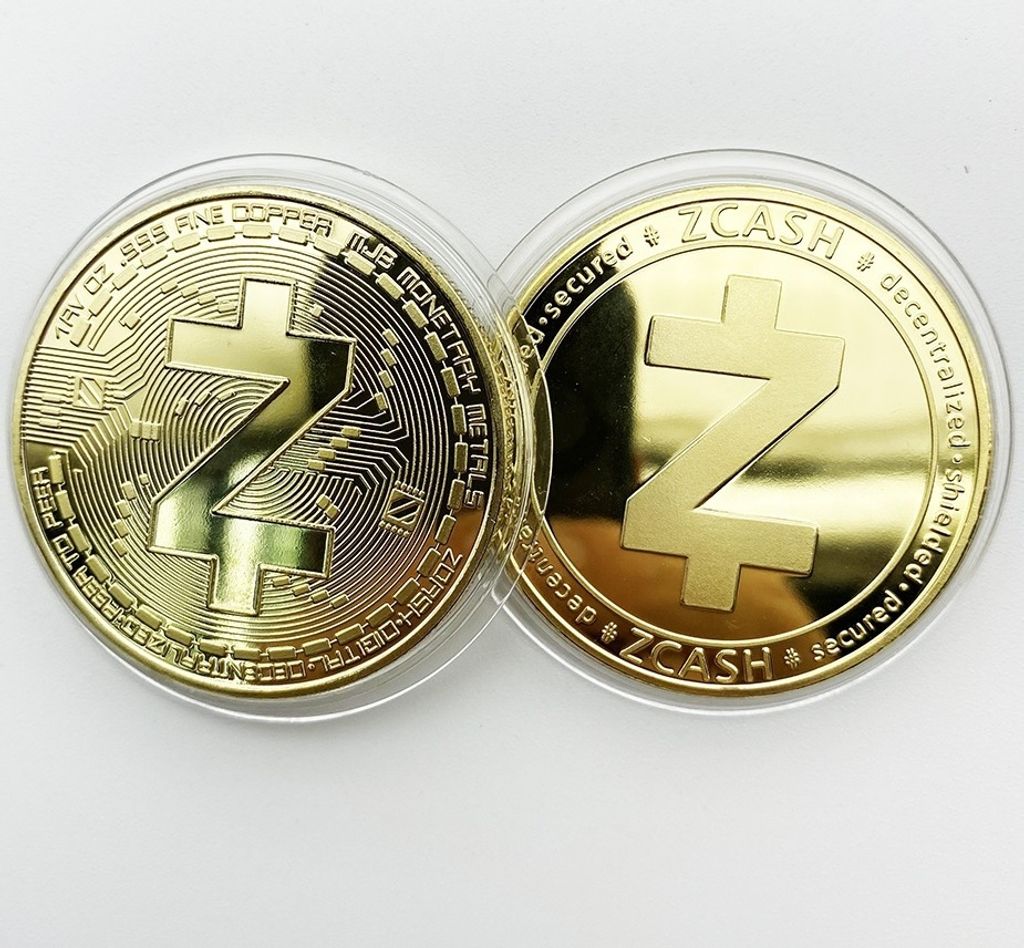 Zcash Münze Golden - Elegantes Geschenk für Krypto-Liebhaber KP13394