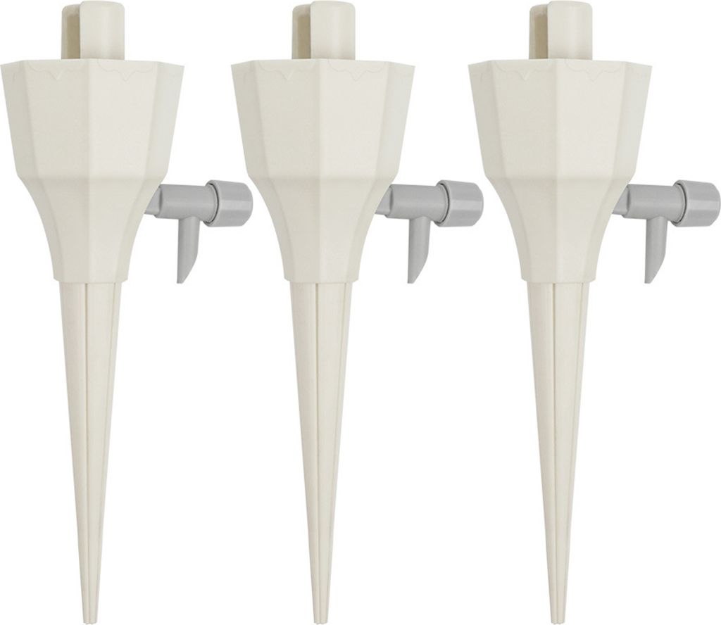3pcs wässernden Dripper Verstellbare automatische langsame Freisetzung Tropfblüten Dripper für Garten-Grau