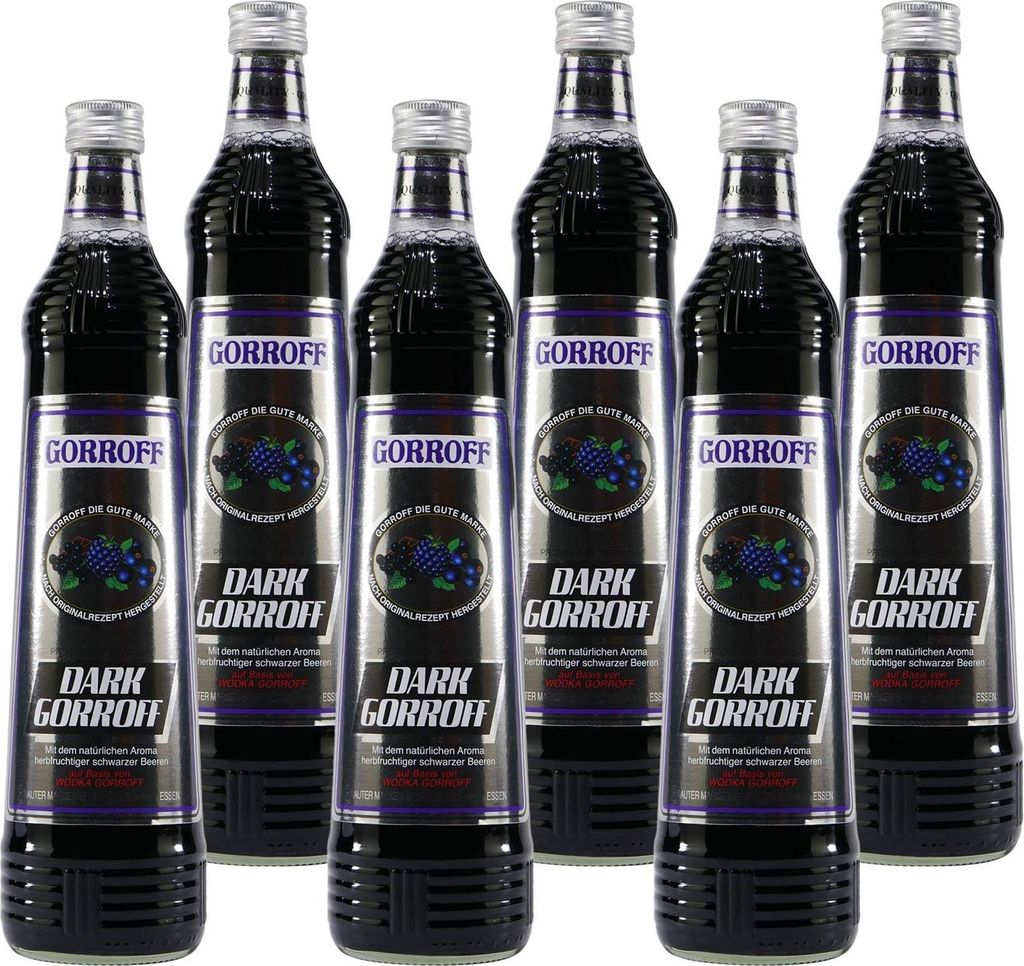 Gorroff Dark Likör mit Wodka (6 x 0,7L) Produktbild 