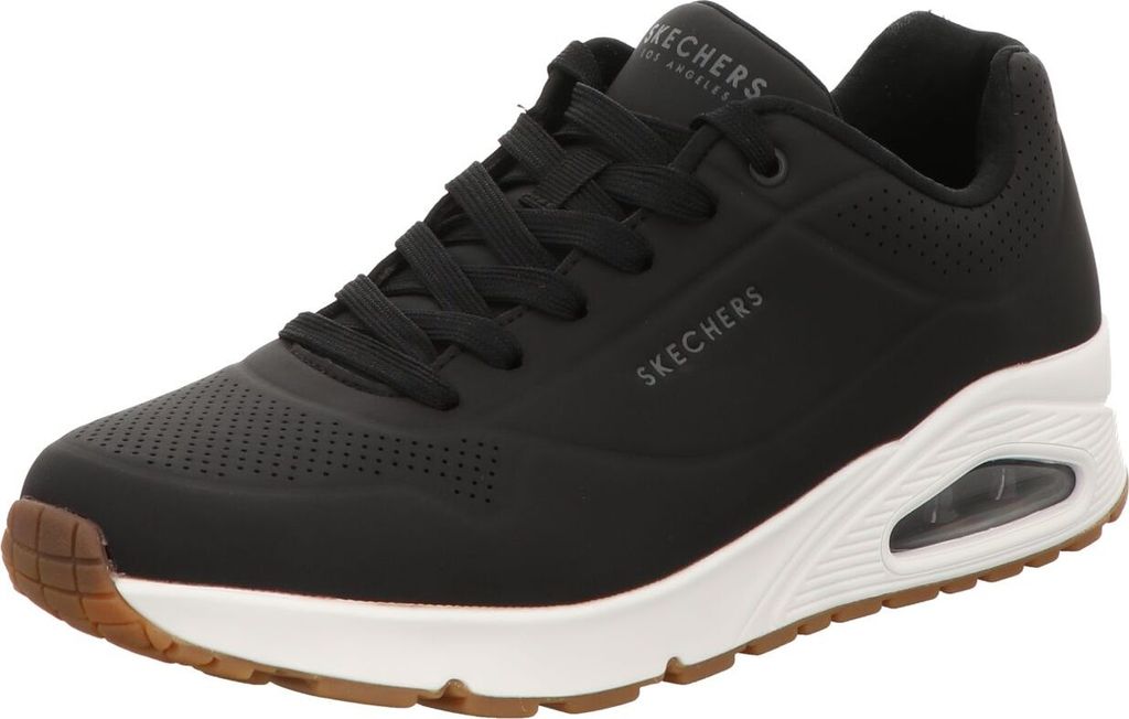 Skechers Herren-Sneaker UNO - STAND ON AIR Schwarz-Weiß, Farbe:schwarz, EU Größe:421/2