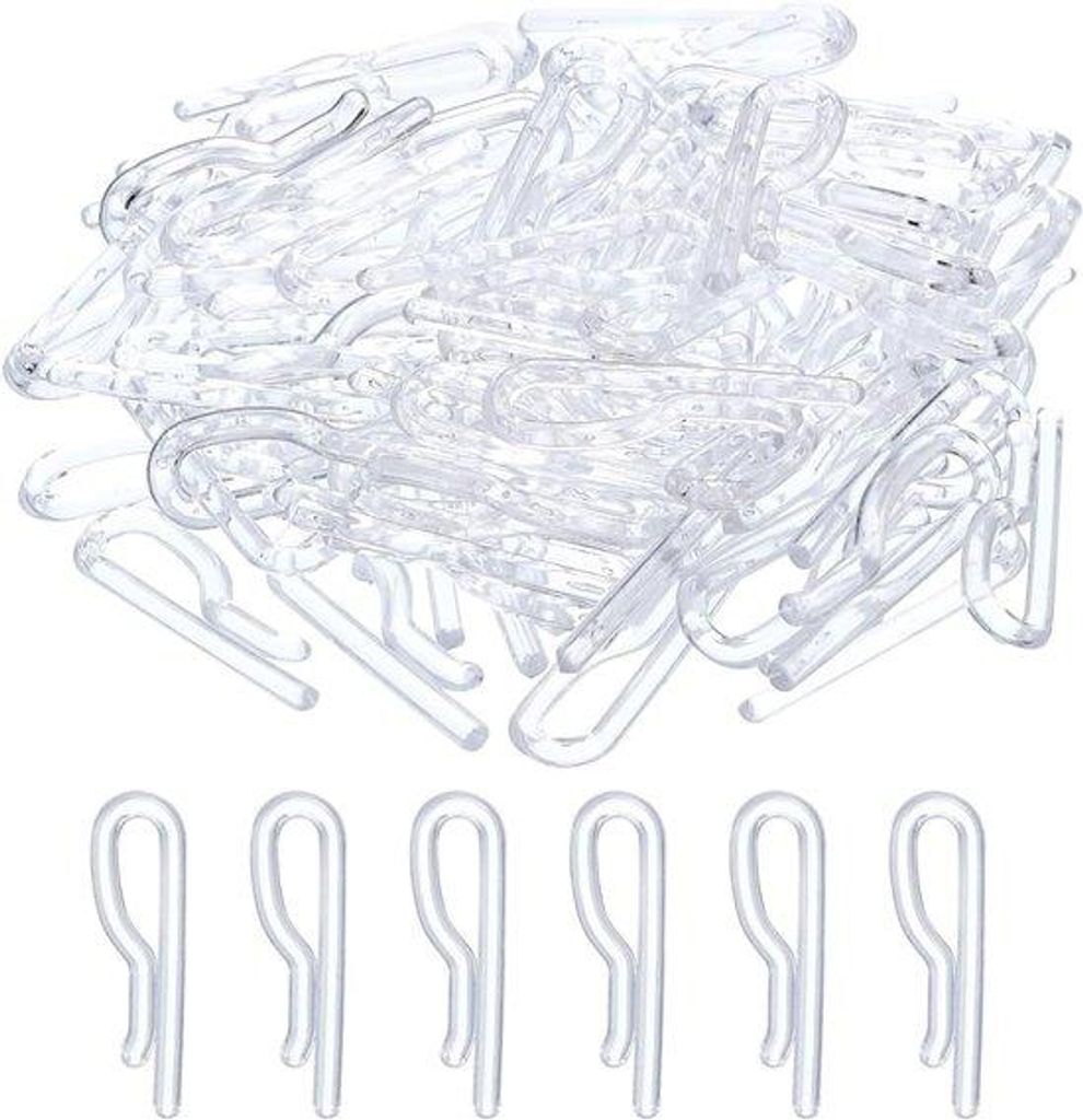 Kunststoff Krokodilklemmen 300 Stück 3,5 cm transparent