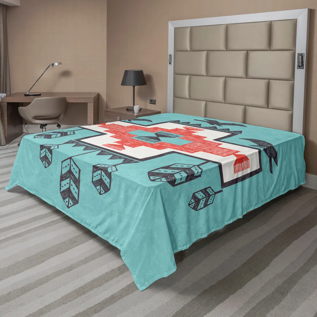 Drap de Lit Bohème pour Décoration de Chambre Style Ethnique 244 x 205 cm