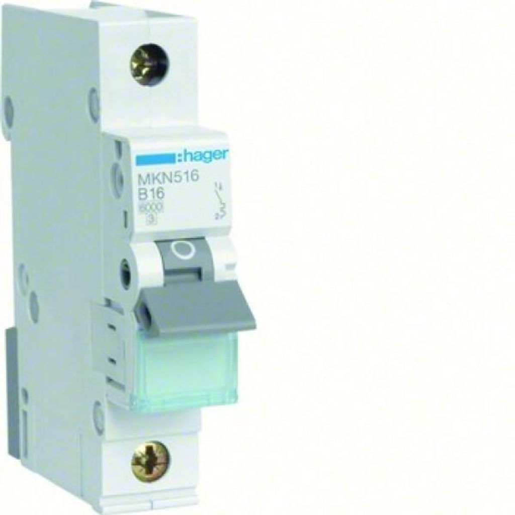 Hager LS-SCHALTER 1P+N 16A-B 6KA1PLE (MKN516) Produktbild 