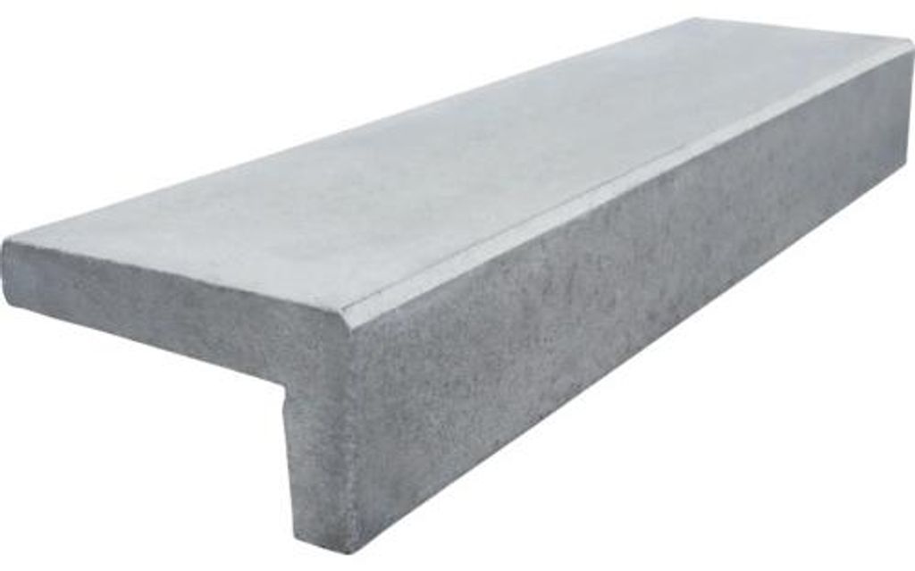 Beton Winkelstufe grau 130 cm x 32 cm x 18 cm Produktbild 