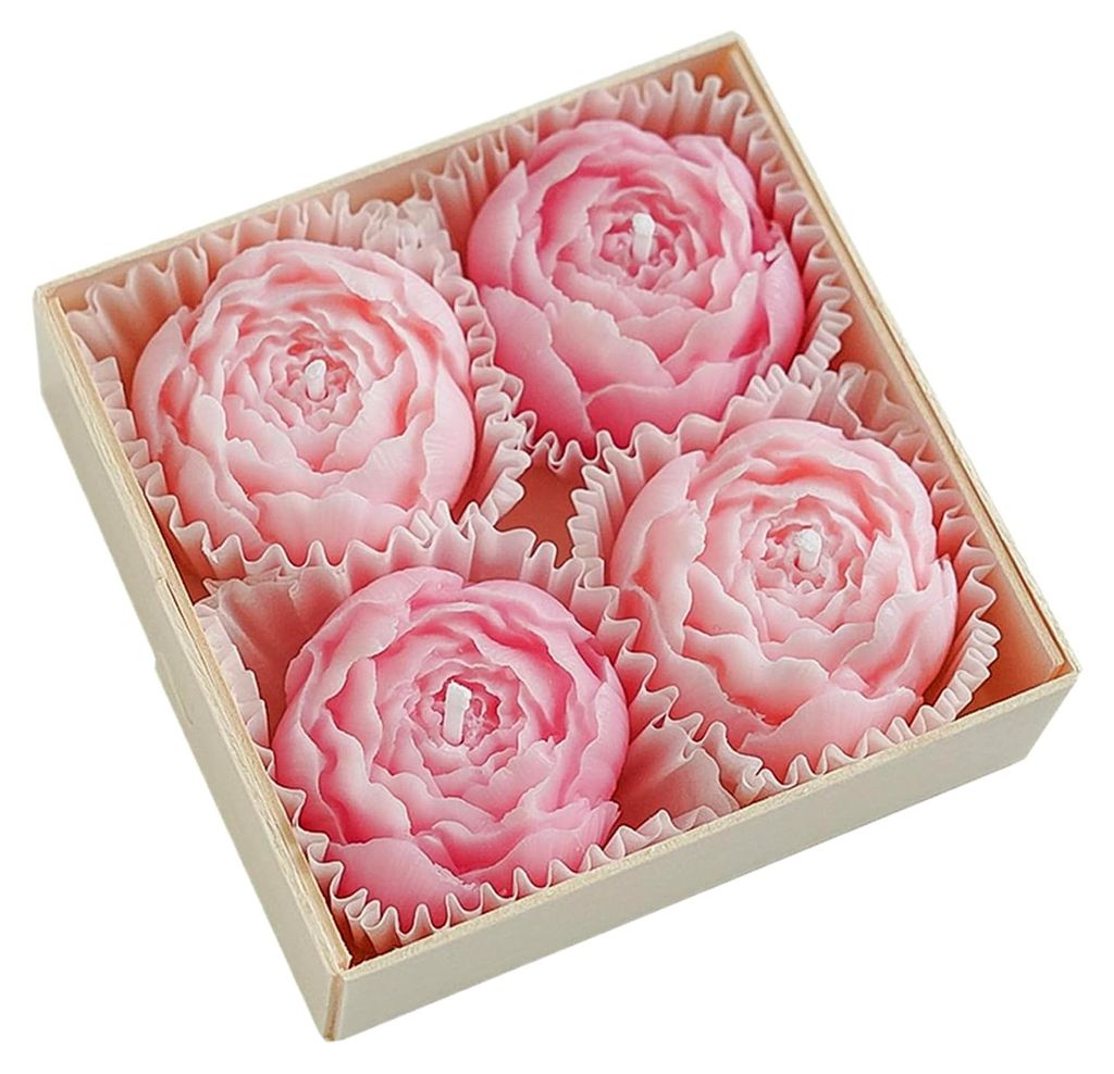 Florale Kerze – dekorative Duftkerze für Zuhause und Veranstaltungen, Sojawachs mit realistischem Blumendesign, Baumwolldocht, elegantes Element...