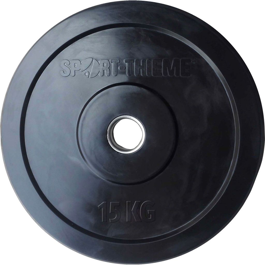 Sport-Thieme Hantelscheibe "Bumper Plate", schwarz, 15 kg