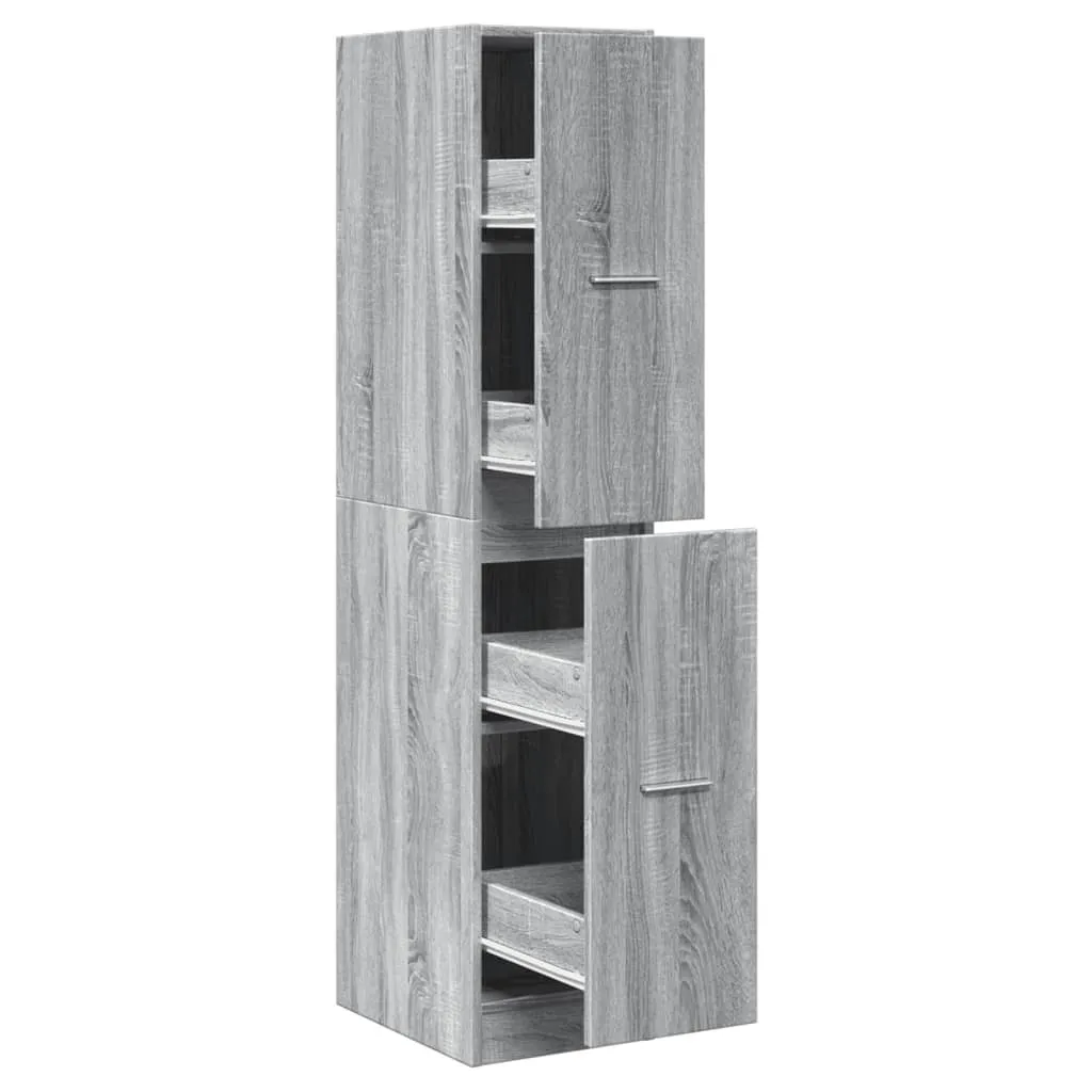Armadio Farmacia Grigio Sonoma 30x41x144,5 cm | Mobile Salvaspazio