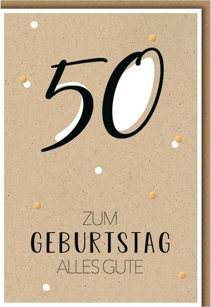 50. Geburtstag - bee yourself - Glückwunschkarte im Format 11,5 x 17 c