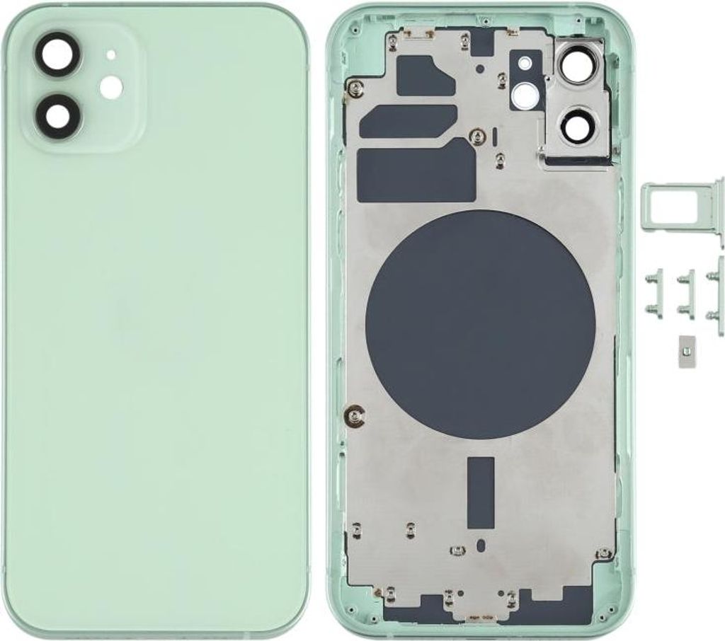 iPhone 12 Rückseite aus Glas mit Rahmen - Grün