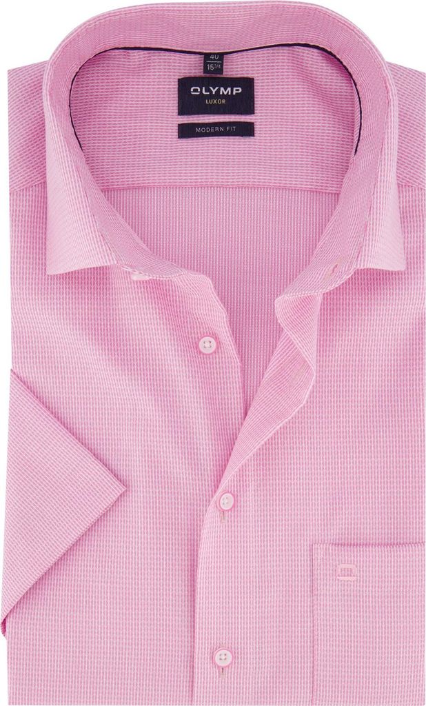 Olymp modern fit bügelfreies Hemd rosa