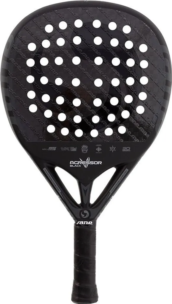 Raquette Sane Padel Aggressor VI Argent : Performance et Design Carbone