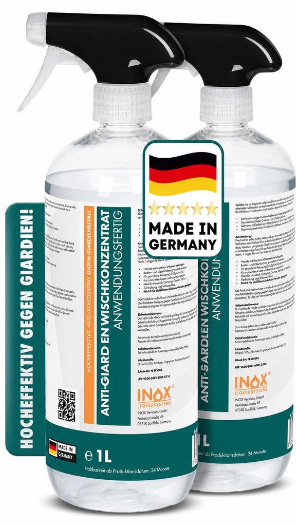 INOX® 2x1L Anti-Giardien-Wischkonzentrat – Hygienische Produktbild 