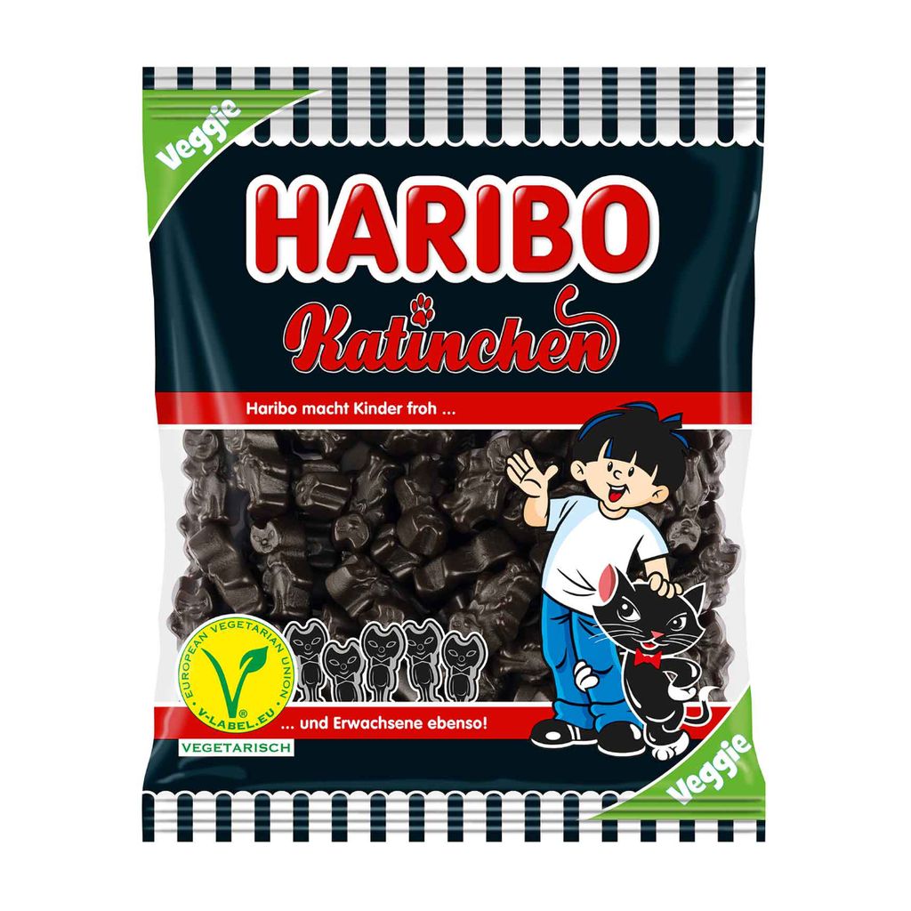 Haribo Katinchen łagodna lukrecja ze słodką nutą wege 175g Zdjęcie produktu 