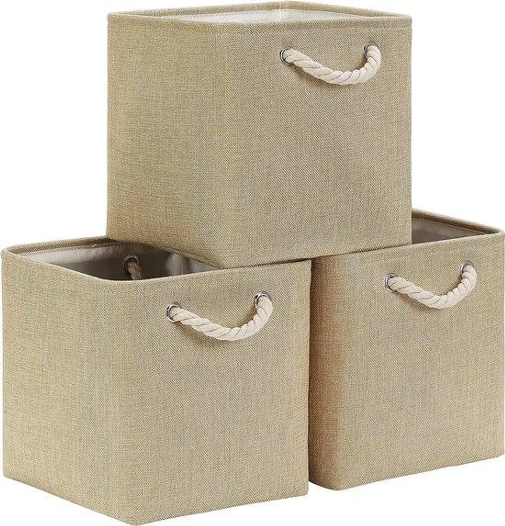 Boîte de rangement 33 cm lin pliable pour éliminer le désordre - Robuste