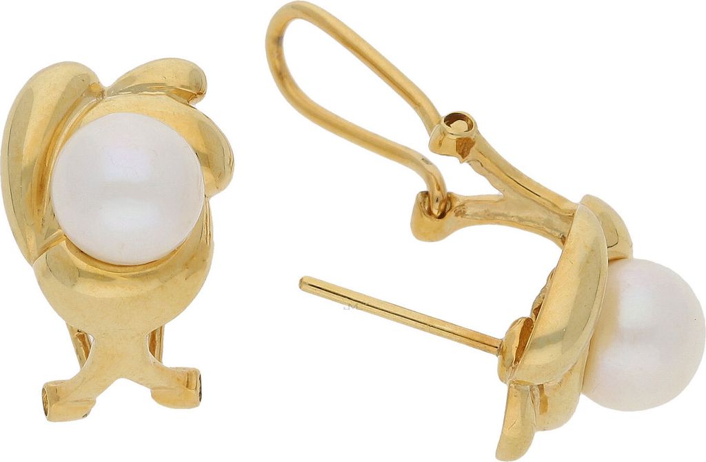 JuwelmaLux Steckclip Ohrringe 333 Gold mit Süßwasser Zuchtperle JL30-06-1699