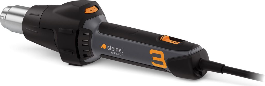 Steinel Heißluftgebläse HM 2220 E , elektronische Regelung, 9 Temperaturstufen, Heißluftföhn 80630°C, 2200W