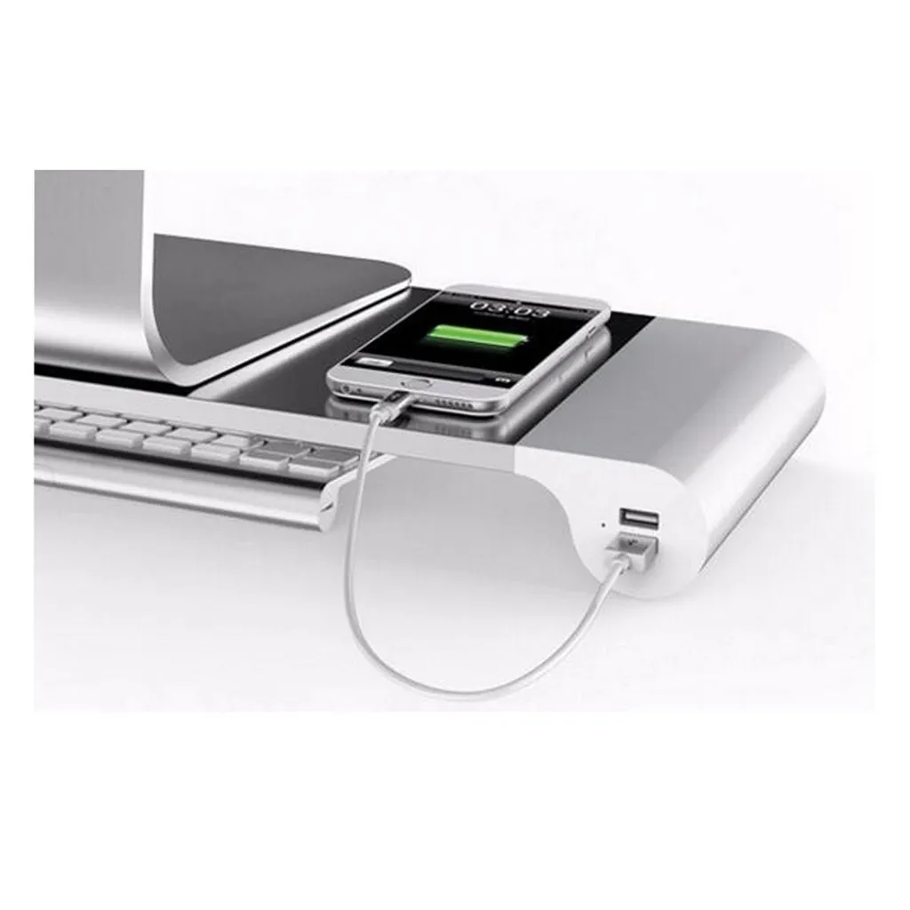 Support d'Écran USB UNiLUX STUDY Design Ergonomique Argenté et Blanc PC - 5